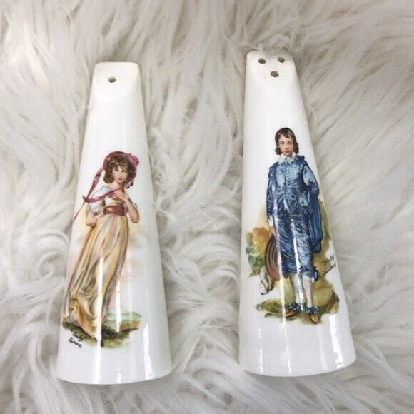 Vintage Salt and Pepper Shakers Jubilee fine bone China made in England - Picture 1 of 13